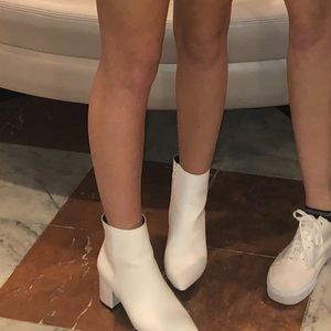 White Booties (size 6.5 but runs large)